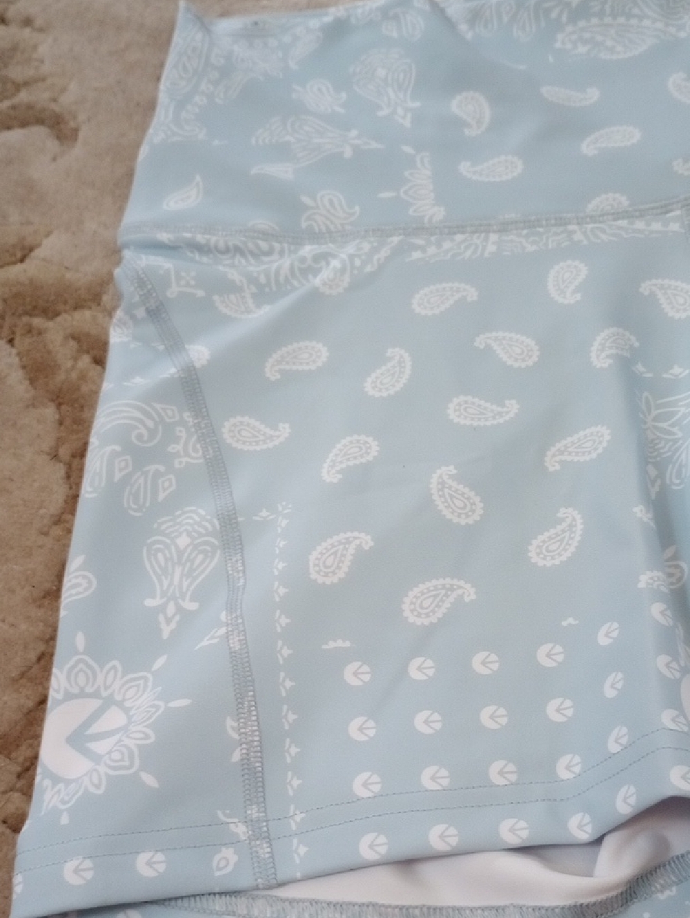 🥰3/$25 NWT ETHIKA "ICE PAISLEY" Biker Short". 5 3/4 Inseam. ALL DAY BODYSHAPER! - Picture 7 of 11